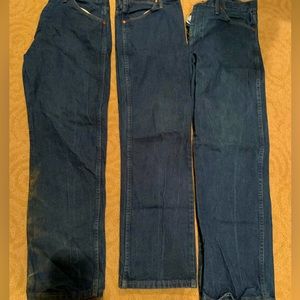 3 Pairs of Mens Wrangler Jeans size 34 x 30.